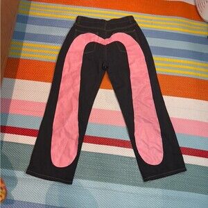 Blue Pink Denim Jean Women Size Small